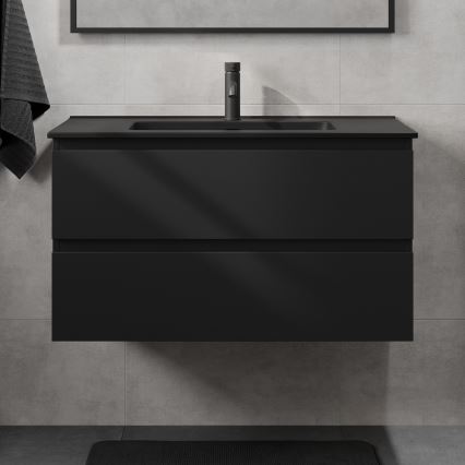 Koupelnová skříňka s umyvadlem KENWOOD 91 cm černá