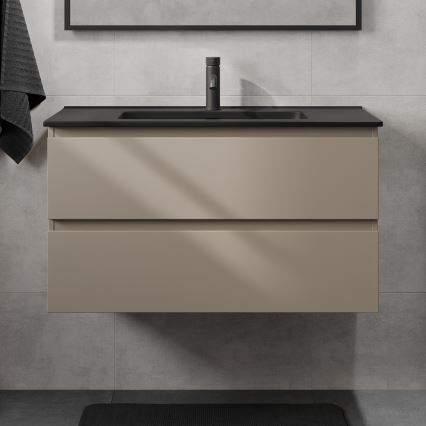 Koupelnová skříňka s umyvadlem KENWOOD 91 cm marakesh/černá