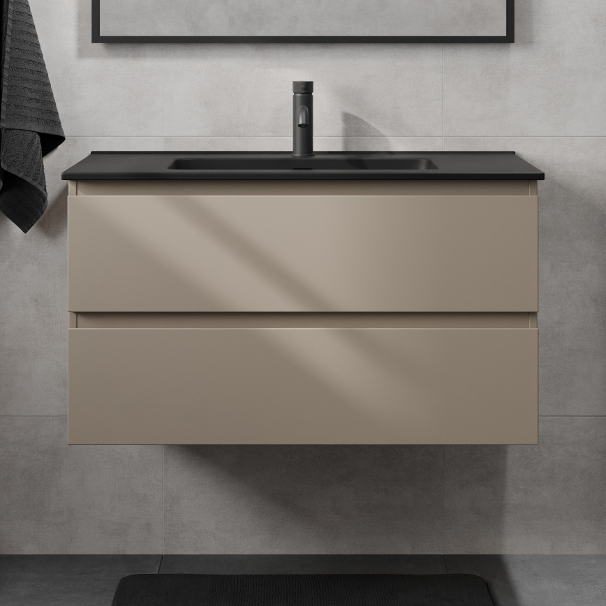 Koupelnová skříňka s umyvadlem KENWOOD 91 cm marakesh/černá