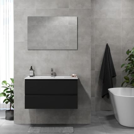 Koupelnová skříňka s umyvadlem KENWOOD 91x50x45 cm černá