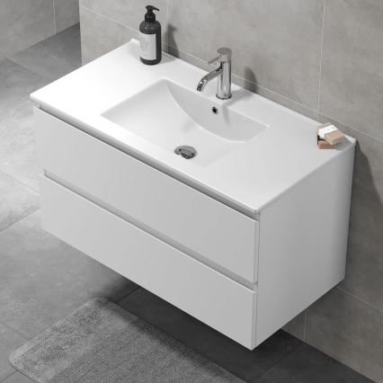 Koupelnová skříňka s umyvadlem KENWOOD 91x50x47 cm bílá