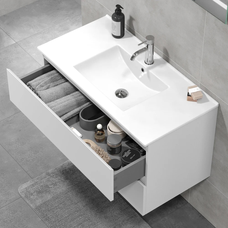 Koupelnová skříňka s umyvadlem KENWOOD 91x50x47 cm bílá