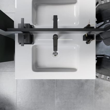 Koupelnová skříňka s umyvadlem MOLDE 80 cm zelená