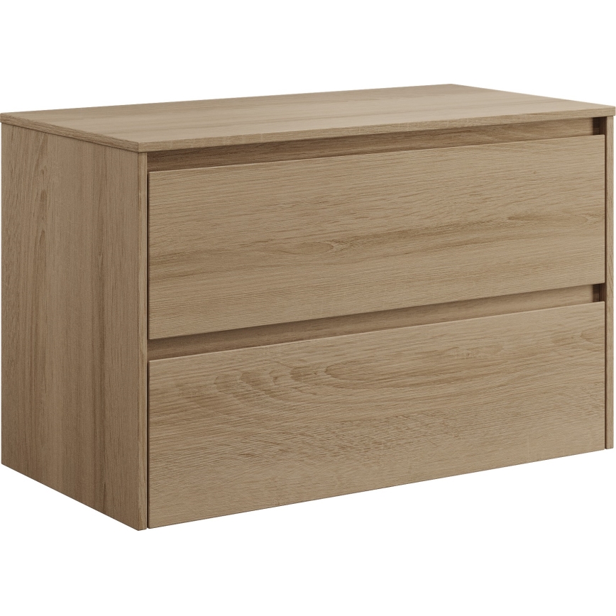 Koupelnová skříňka s umyvadlem TRONDHEIM/VIKEDAL 90x57x46 cm dub/bílá