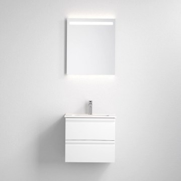 Koupelnová skříňka s umyvadlem VIGO + LED nástěnné zrcadlo s podsvícením LED/10W/230V IP44 bílá