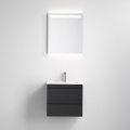 Koupelnová skříňka s umyvadlem VIGO + LED nástěnné zrcadlo s podsvícením LED/10W/230V IP44 černá