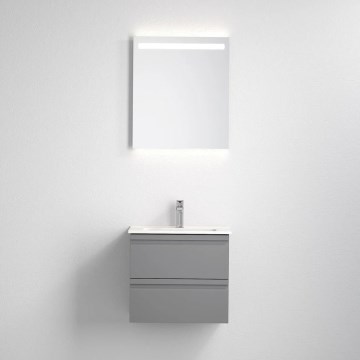 Koupelnová skříňka s umyvadlem VIGO + LED nástěnné zrcadlo s podsvícením LED/10W/230V IP44 šedá