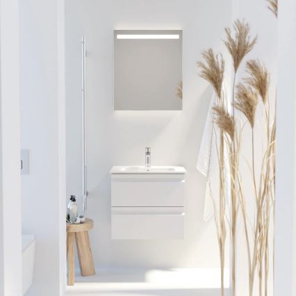 Koupelnová skříňka s umyvadlem VIGO + LED nástěnné zrcadlo s podsvícením LED/10W/230V IP44 bílá