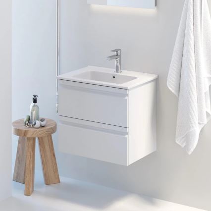 Koupelnová skříňka s umyvadlem VIGO + LED nástěnné zrcadlo s podsvícením LED/10W/230V IP44 bílá