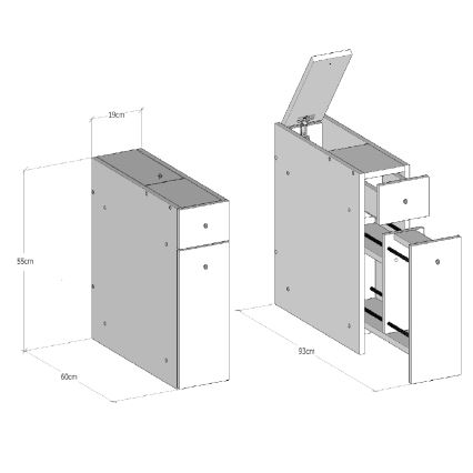 Koupelnová skříňka SMART 60x55 cm bílá