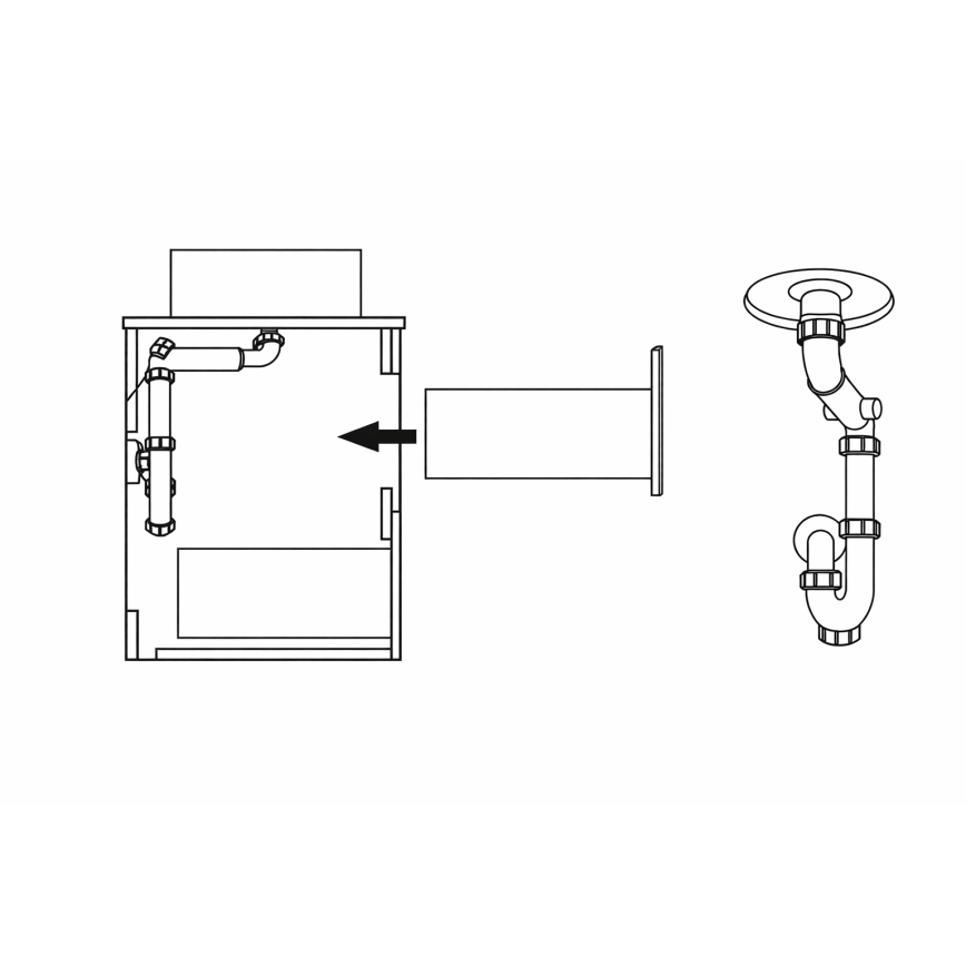 Koupelnová skříňka TRONDHEIM pro umyvadlo 60 cm dub