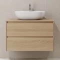 Koupelnová skříňka TRONDHEIM pro umyvadlo 90x57x46 cm dub