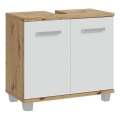 Koupelnová skříňka VENOM bílá/dub artisan