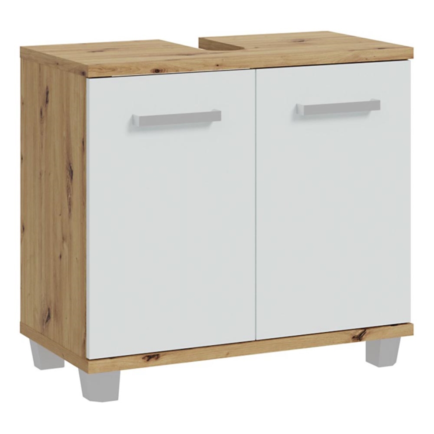 Koupelnová skříňka VENOM bílá/dub artisan