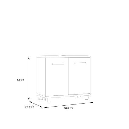 Koupelnová skříňka VENOM bílá/dub sonoma