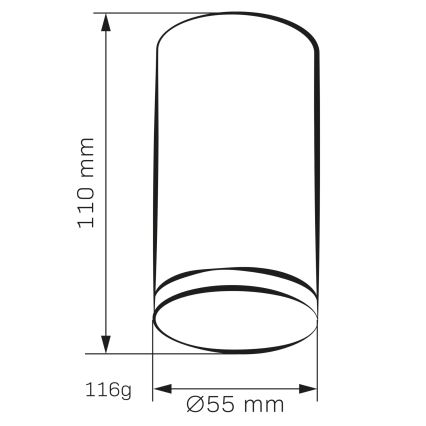 Koupelnové bodové svítidlo TURYN 1xGU10/10W/230V IP44 černá