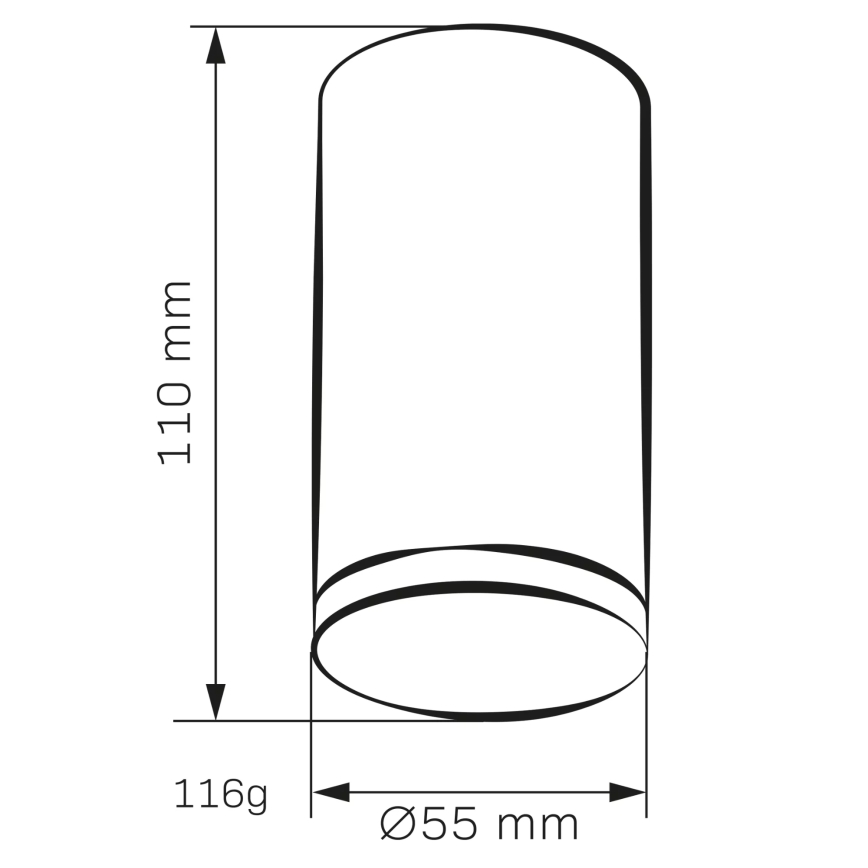 Koupelnové bodové svítidlo TURYN 1xGU10/10W/230V IP44 černá