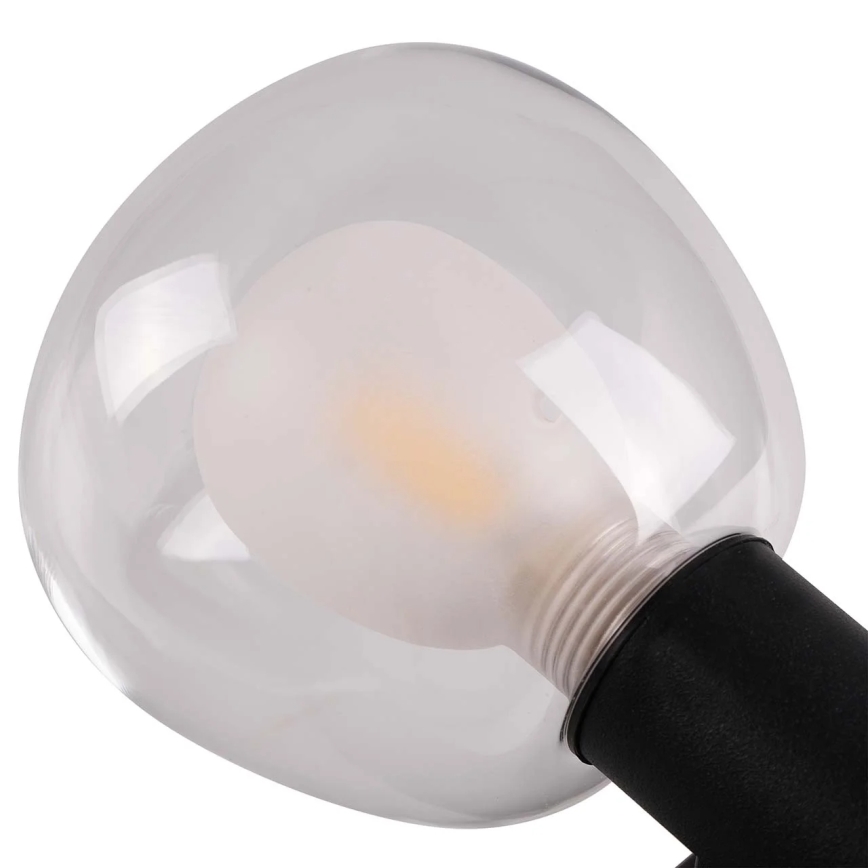 Koupelnové nástěnné svítidlo POLA 2xG9/5W/230V IP44 černá/čirá