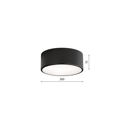 Koupelnové stropní svítidlo CLEO 1xE27/24W/230V pr. 20 cm černá IP54