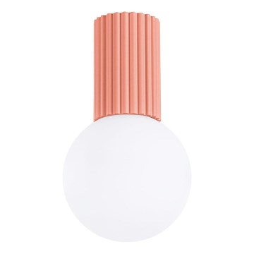 Koupelnové stropní svítidlo HALO 1xG9/8W/230V pr. 12 cm IP44 růžová