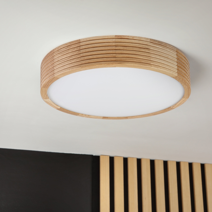 Koupelnové stropní svítidlo LINARO 3xE27/15W/230V IP54 dub pr. 37 cm