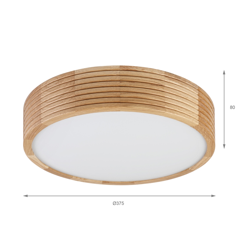 Koupelnové stropní svítidlo LINARO 3xE27/15W/230V IP54 dub pr. 37 cm