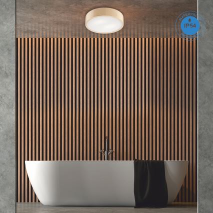 Koupelnové stropní svítidlo NATURAL 3xE27/15W/230V IP54 borovice pr. 37 cm