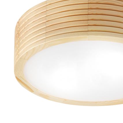 Koupelnové stropní svítidlo NATURAL MODERN 2xE27/15W/230V IP54 pr. 27,5 cm borovice