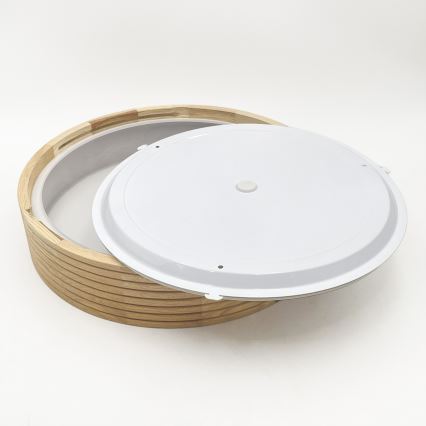 Koupelnové stropní svítidlo NATURAL MODERN 3xE27/15W/230V IP54 pr. 37,5 cm borovice