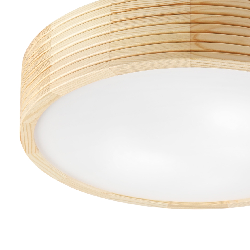 Koupelnové stropní svítidlo NATURAL MODERN 3xE27/15W/230V IP54 pr. 37,5 cm borovice