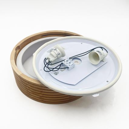 Koupelnové stropní svítidlo OAK 2xE27/15W/230V IP54 dub pr. 27 cm