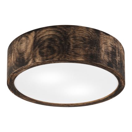 Koupelnové stropní svítidlo OAK SMOKY 2xE27/15W/230V IP54 pr. 27,5 cm dub/hnědá