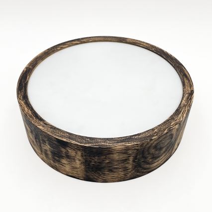 Koupelnové stropní svítidlo OAK SMOKY 2xE27/15W/230V IP54 pr. 27,5 cm dub/hnědá