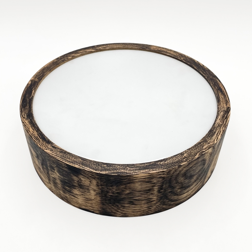 Koupelnové stropní svítidlo OAK SMOKY 2xE27/15W/230V IP54 pr. 27,5 cm dub/hnědá