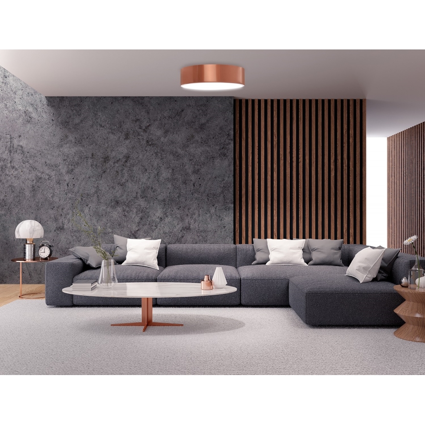 Koupelnové stropní svítidlo se senzorem CLEO 2xE27/24W/230V pr. 30 cm měděná IP54
