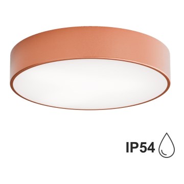 Koupelnové stropní svítidlo se senzorem CLEO 3xE27/24W/230V pr. 40 cm měděná IP54
