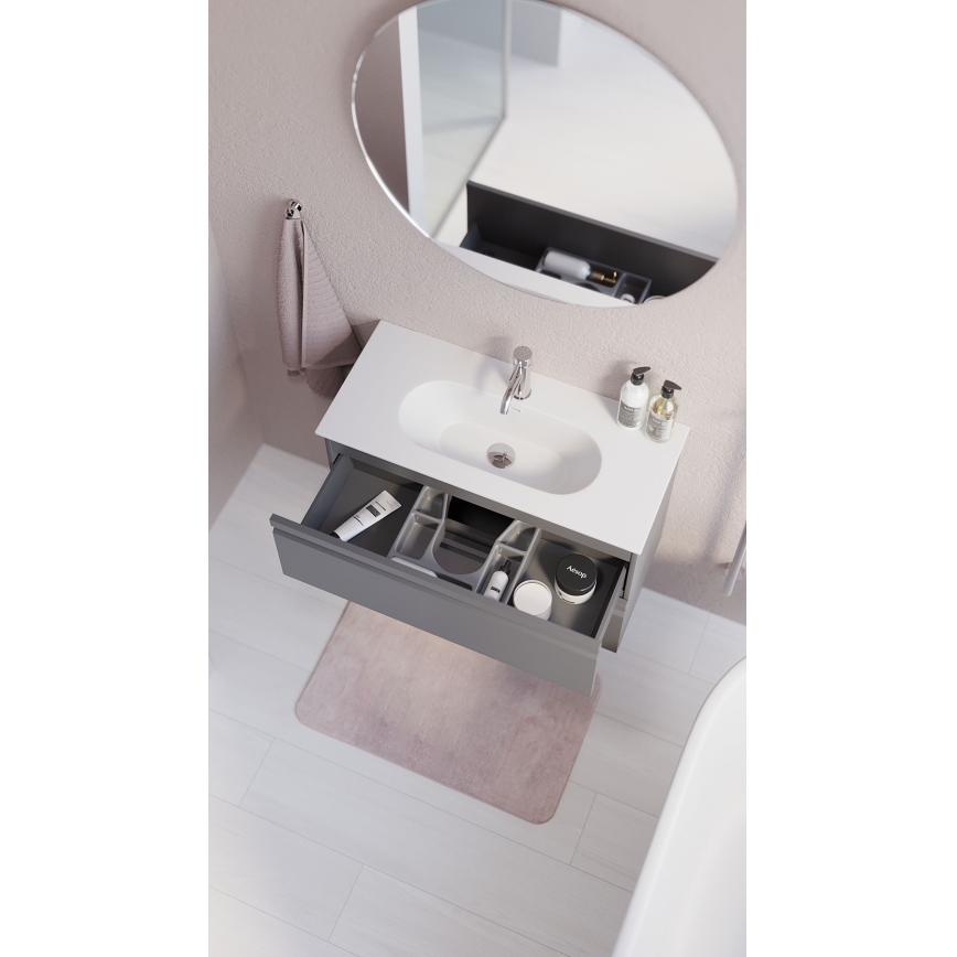 Koupelnové zrcadlo NORDBORG pr. 80 cm