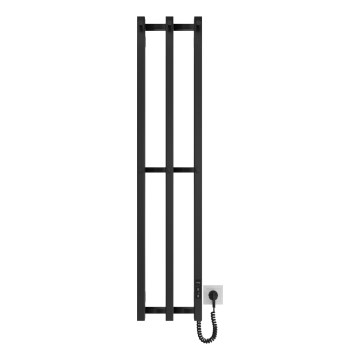 Koupelnový radiátor HF SLIM 110W/230V 117x25 cm černá hranatý