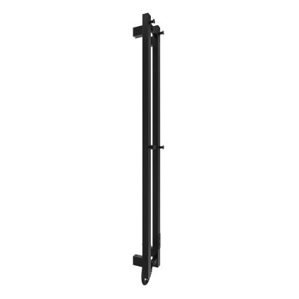 Koupelnový radiátor HF SLIM 80W/230V 117x14 cm černá hranatý IP44