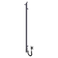 Koupelnový radiátor RAY 25W/230V 110x30 cm IP44 nerez/antracit