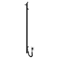 Koupelnový radiátor RAY 25W/230V 110x30 cm IP44 nerez/černá