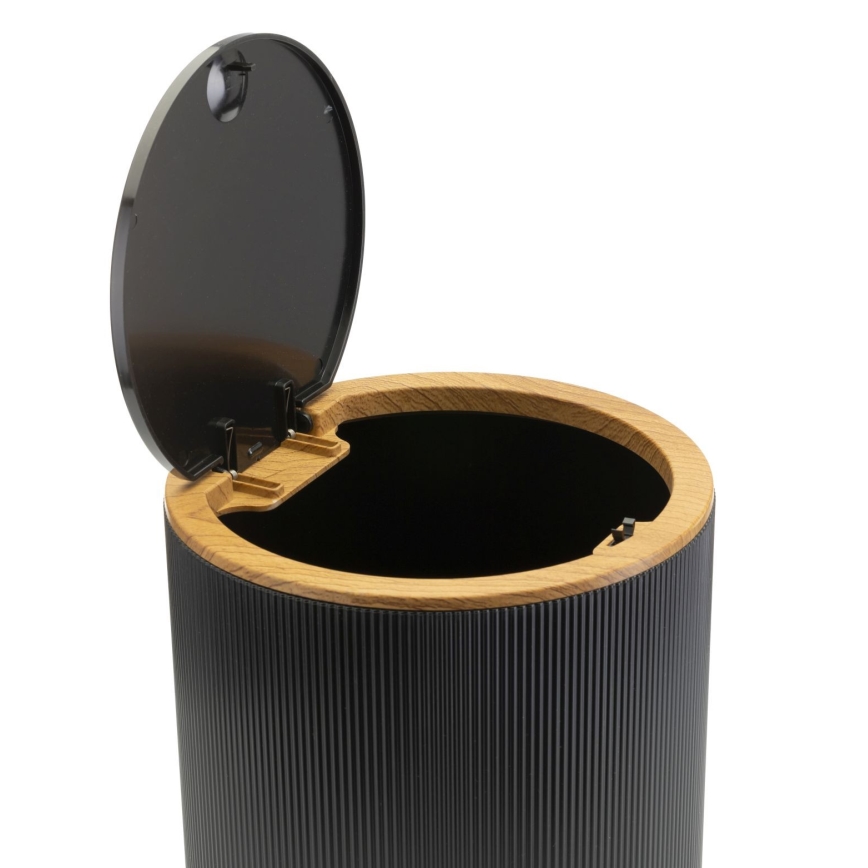 Koupelnový set ALISON 5 ks černá/hnědá