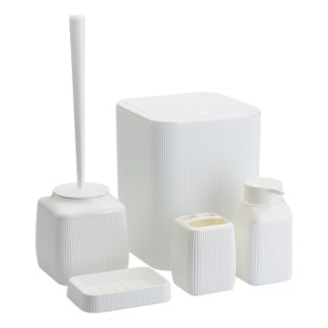 Koupelnový set CRYSTAL 5 ks bílá