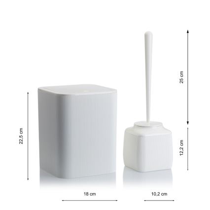 Koupelnový set CRYSTAL 5 ks bílá