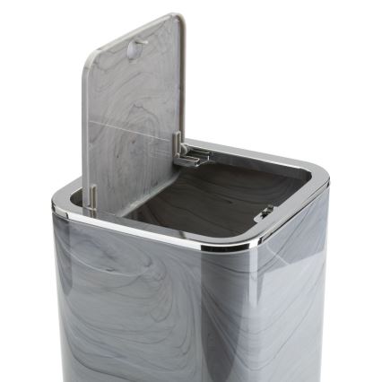 Koupelnový set GRIS 5 ks šedá/lesklý chrom