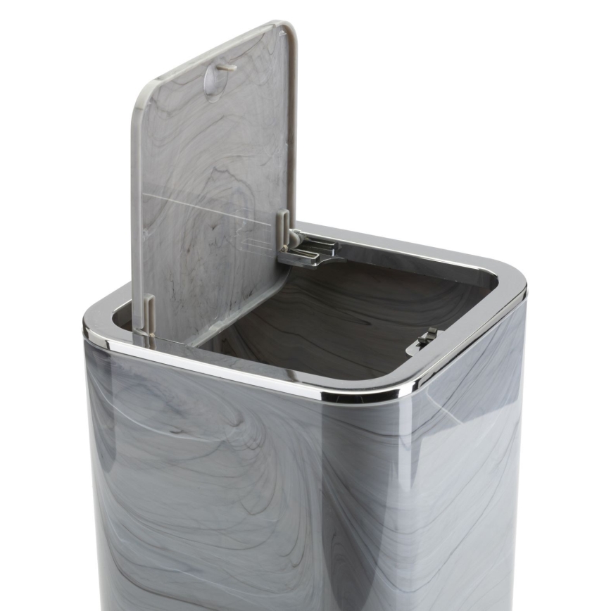Koupelnový set GRIS 5 ks šedá/lesklý chrom