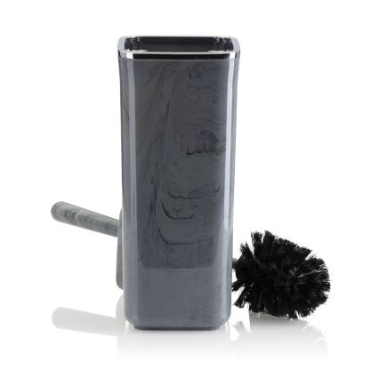 Koupelnový set GRIS 5 ks šedá/lesklý chrom