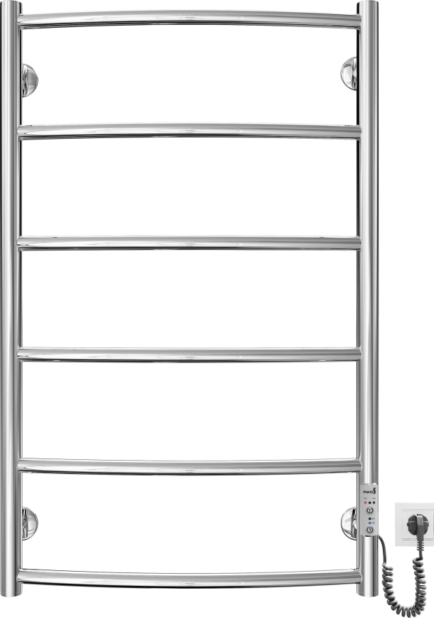 Koupelnový žebříkový radiátor CLASSIC 100W/230V 81x53cm nerez/lesklý chrom pravá