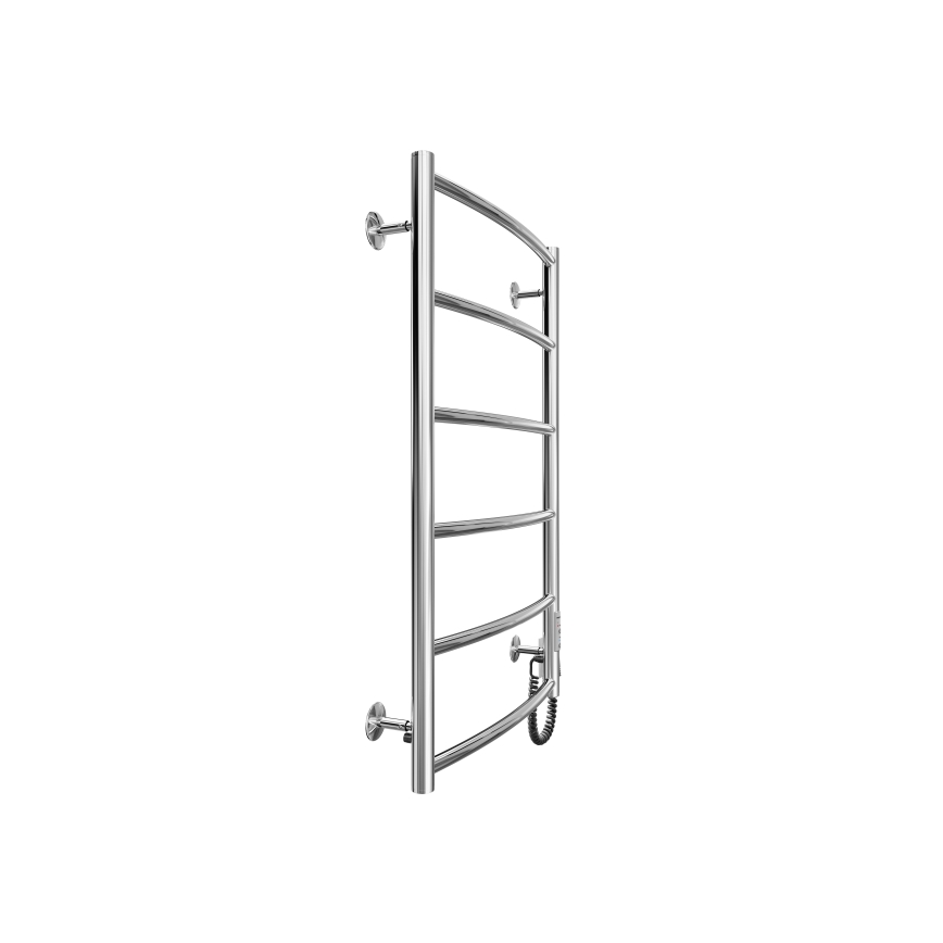 Koupelnový žebříkový radiátor CLASSIC 100W/230V 81x53cm nerez/lesklý chrom pravá