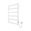 Koupelnový žebříkový radiátor CLASSIC 110W/230V 81x52 cm nerez/bílá pravá